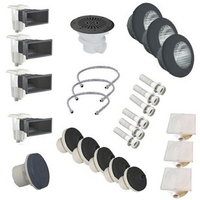 Kit N°4 pièces à sceller gris anthracite pour piscine béton